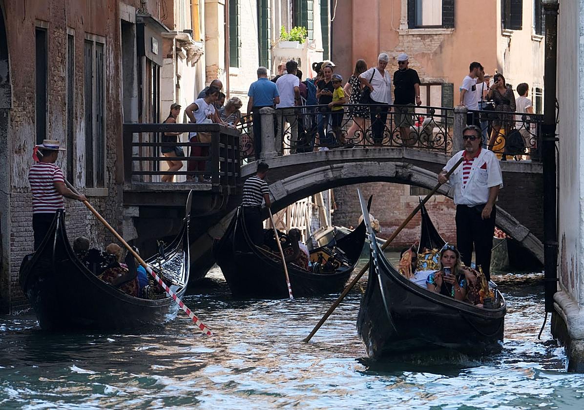 Turistas en Venecia.