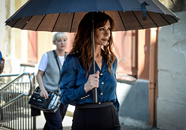 Catherine Zeta-Jones durante una escena grabada en Solokoetxe