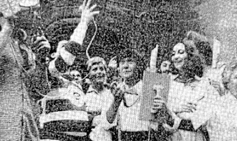 Lanzamiento del primer txupin, desde Begoña, en 1978.