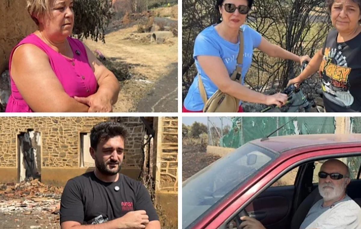 Imágenes de algunos de los vecinos afectados en Castrocalbón.