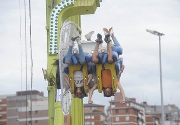 El 'Booster', una de las atracciones más fuertes del Parque Etxebarria, se despide de Aste Nagusia