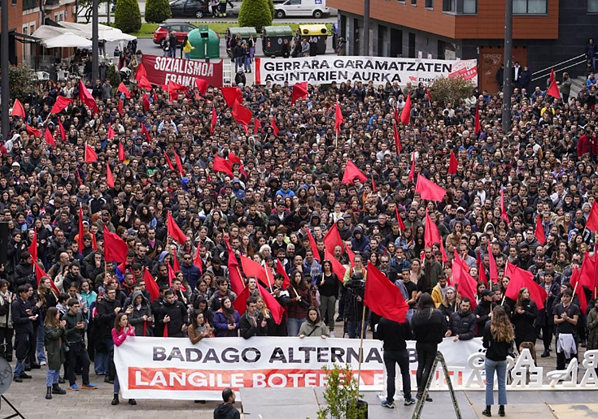Manifestación del Primero de Mayo en 2024 organizada por EHKS.