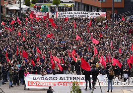 Manifestación del Primero de Mayo en 2024 organizada por EHKS.