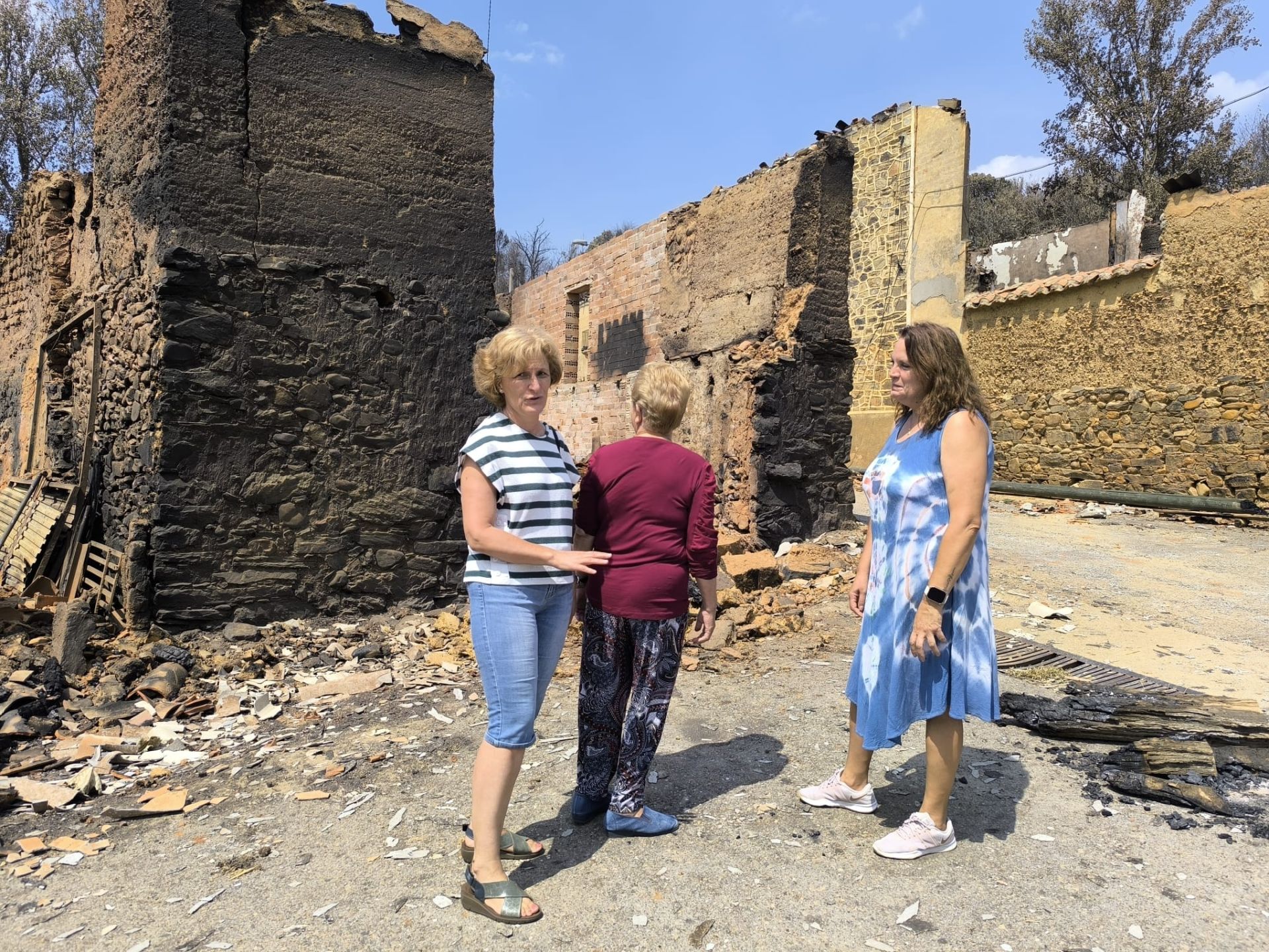 Así ha quedado Quintana y Congosto, un pueblo de León, tras los incendios