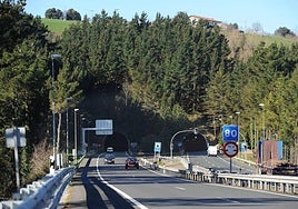 El túnel de Eitza, lugar en el que ha ocurrido el accidente.