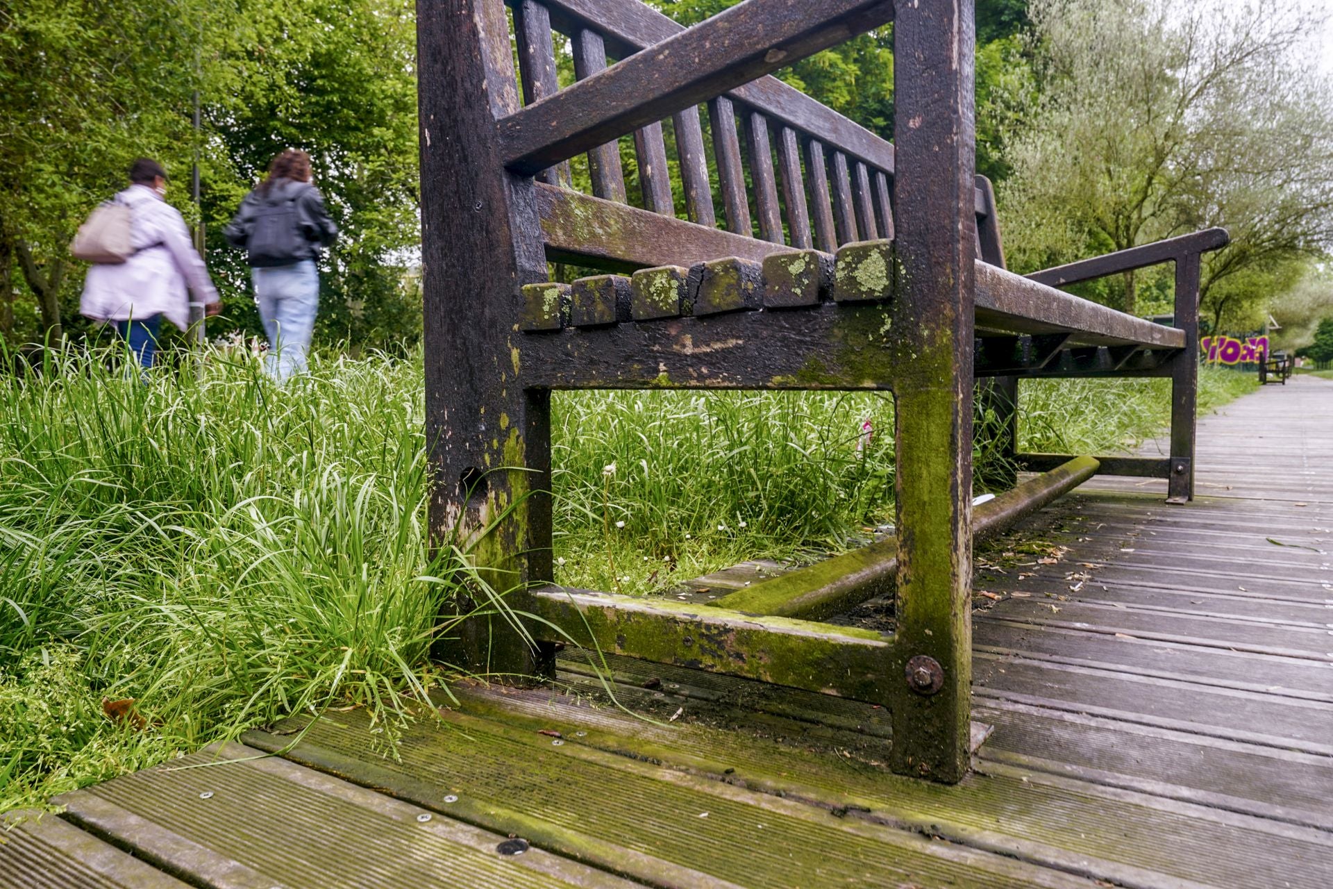 El mal estado de los bancos de Vitoria
