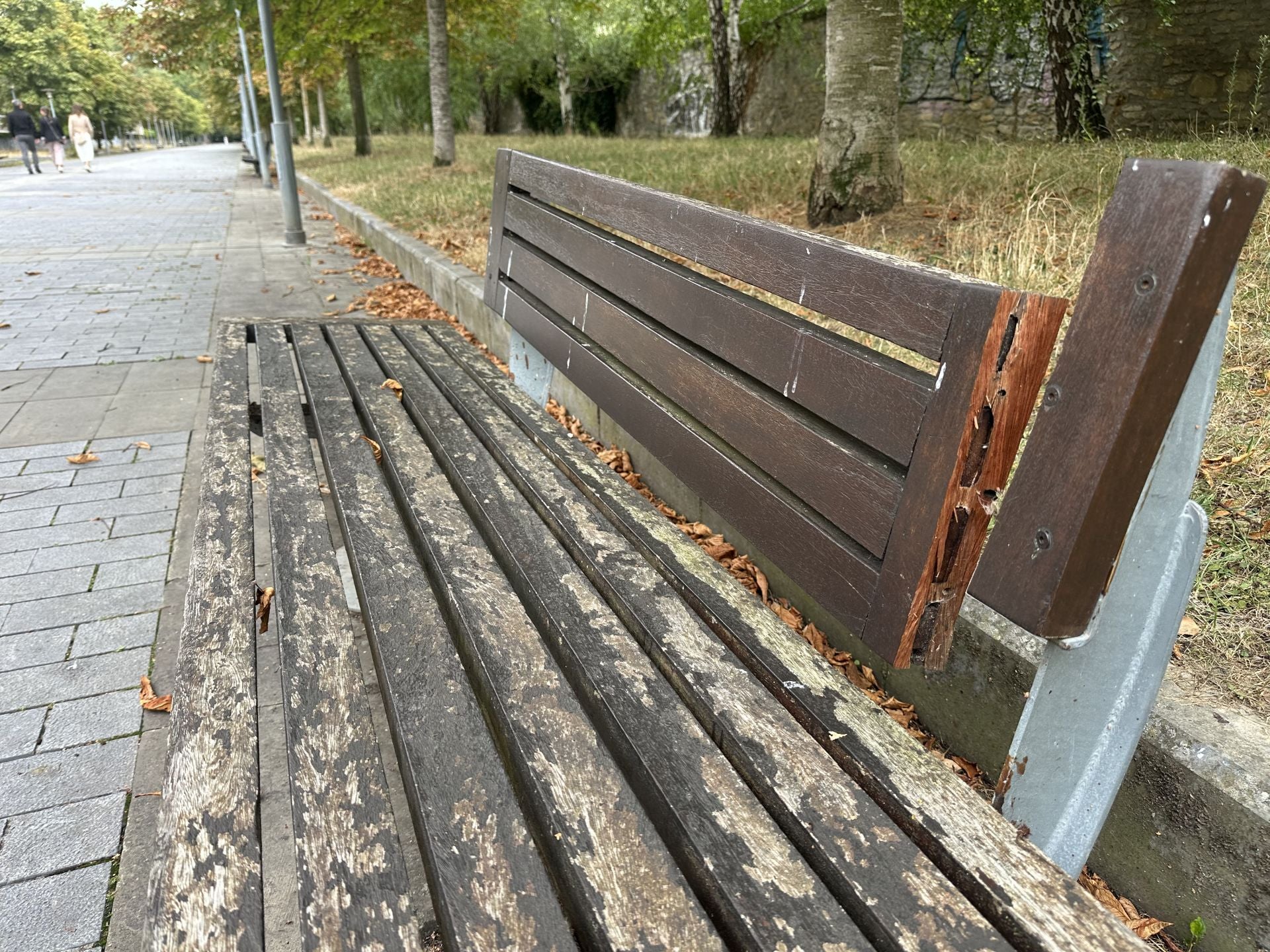 El mal estado de los bancos de Vitoria