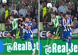 El codazo de Ricardo Rodríguez a Garcés.