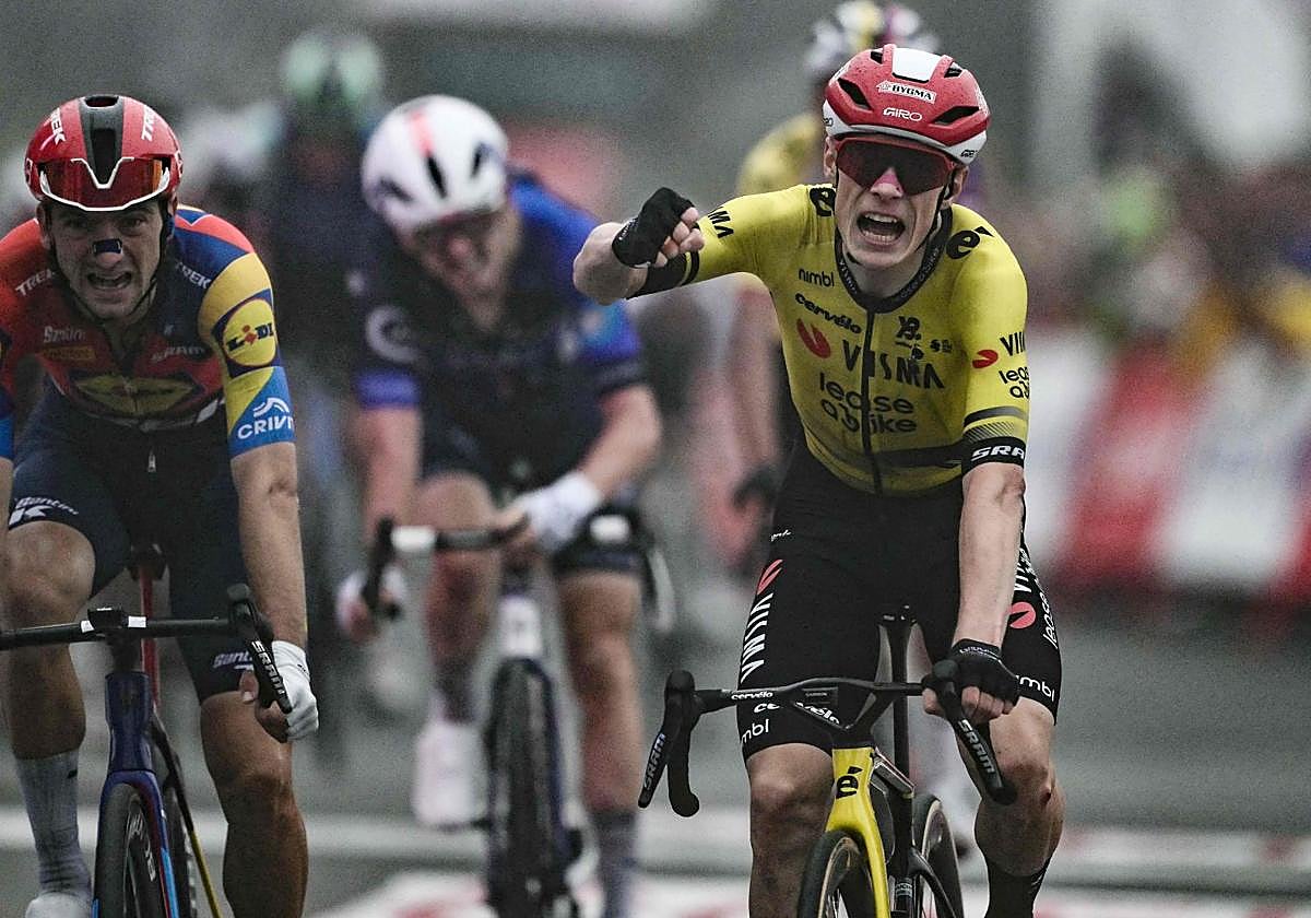 Vingegaard besa el suelo y el cielo en la segunda etapa de La Vuelta