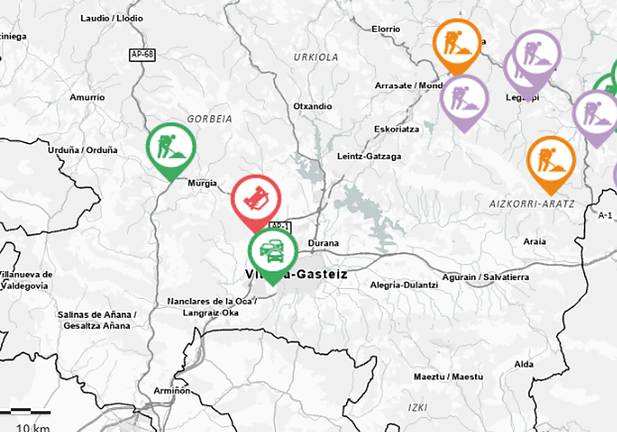 El accidente ha ocurrido en la N-622, en sentido Vitoria, en las inmediaciones de Letona.