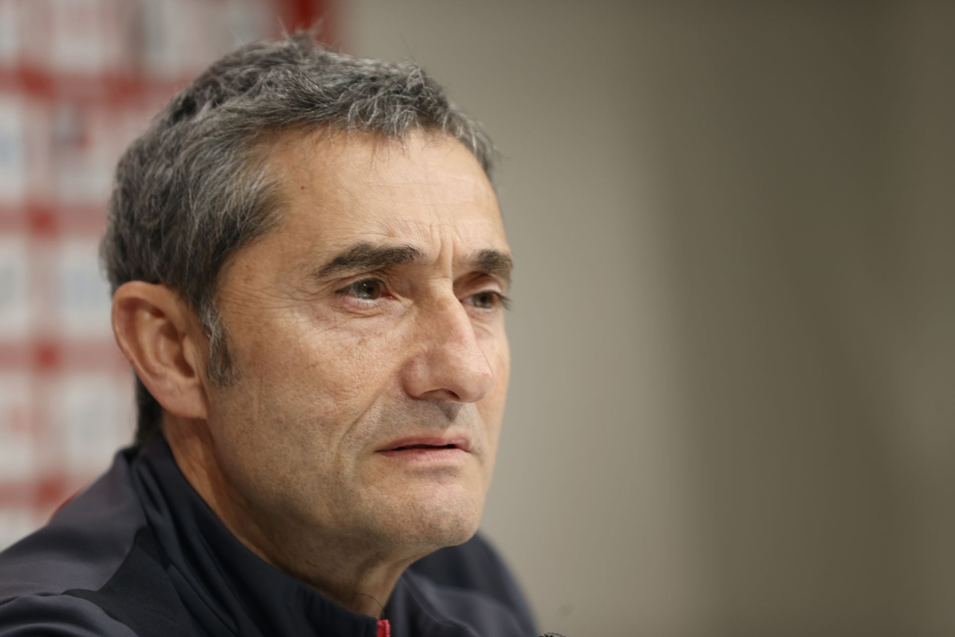 Ernesto Valverde, en una rueda de prensa.
