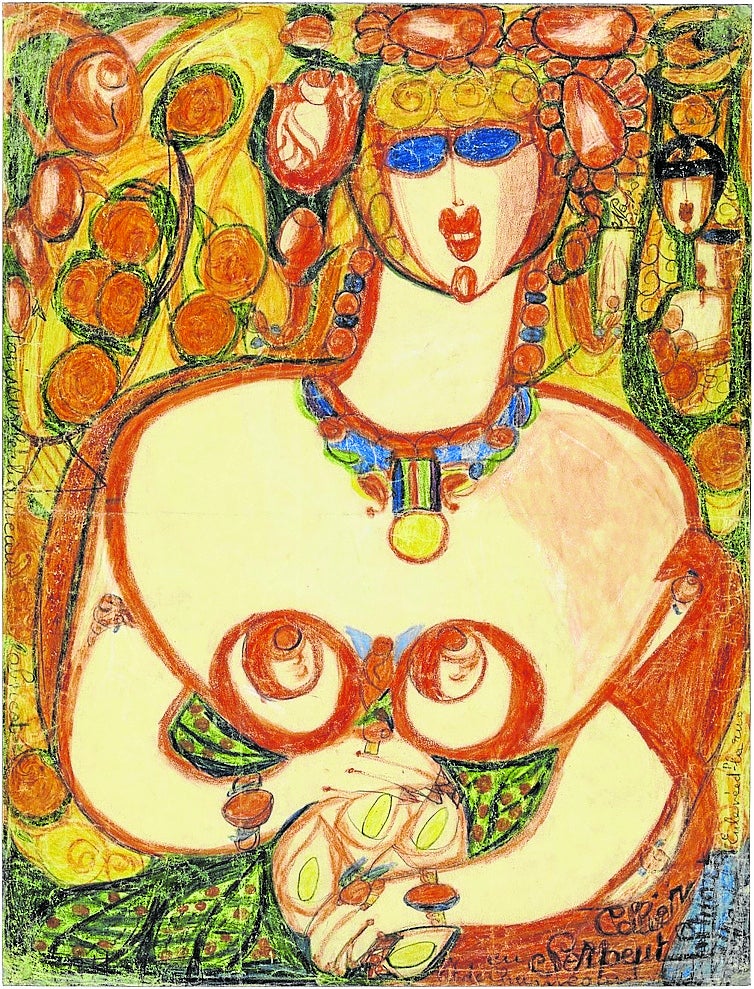 'Collar de serpiente', de Aloïse Corbaz (1956). y 'El accidente del domingo', de George Widener (2000).