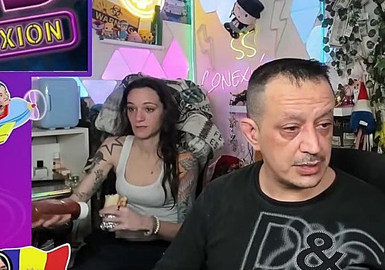 Simón Pérez y Silvia Charro en un directo en su canal de Kick.