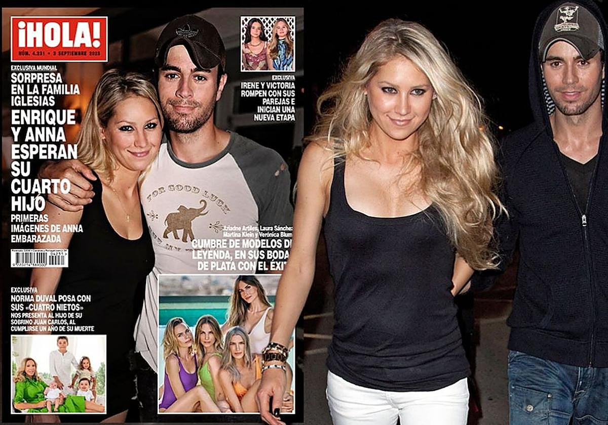 Enrique Iglesias y Anna Kournikova esperan la llegada de su cuarto hijo