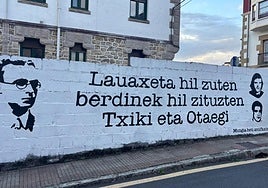 Imagen del mural aparecido esta semana en Mungia.
