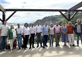 Imagen del Euzkadi buru batzar reunido este viernes en Getaria.