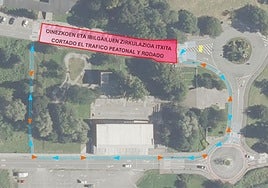 El Ayuntamiento ha habilitado un recorrido alternativo bordeando el recinto de Gure Kirolak.
