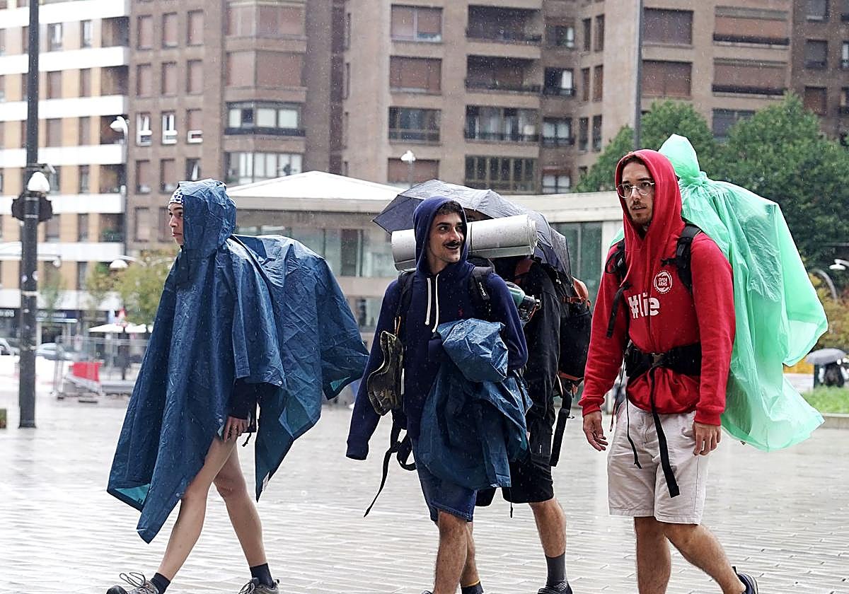 Lluvia este domingo en Bilbao.