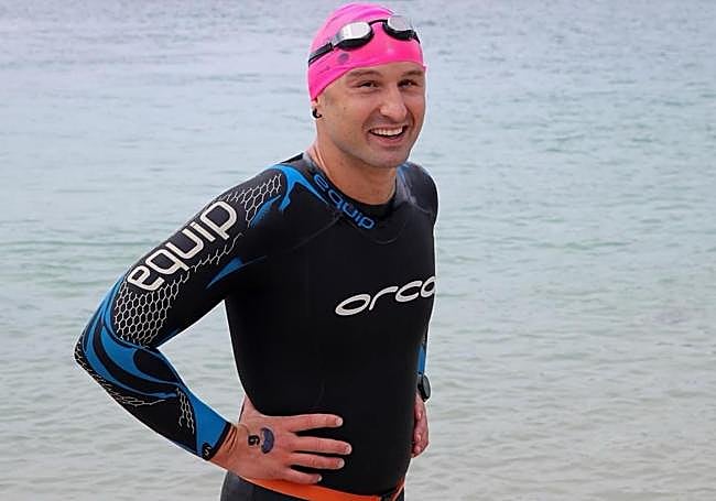 El nadador santurtziarra Eneko Saezmiera.