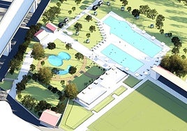 Infografía del proyecto de las piscinas de Tabira.