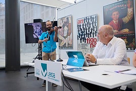 El alcalde de Leioa, Iban Rodriguez Etxebarria, en la presentación de la programación cultural.