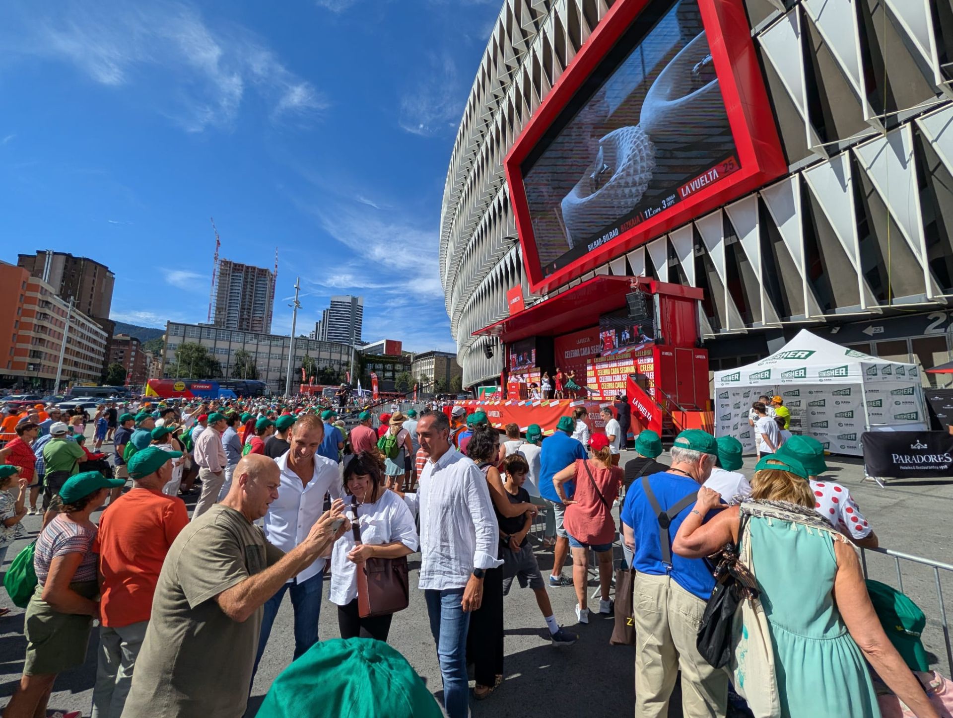 La Vuelta se deja sentir en las calles de Bilbao