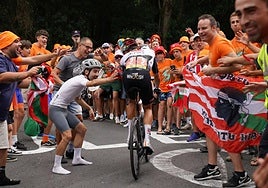 Subida a Pike Bidea durante La Vuelta.