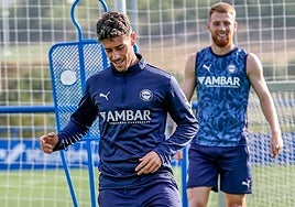 Blanco, entrenando en Ibaia.