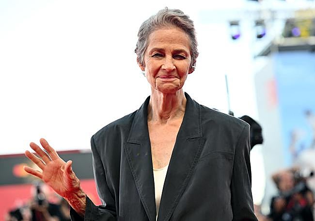 Charlotte Rampling en el Festival de Venecia.