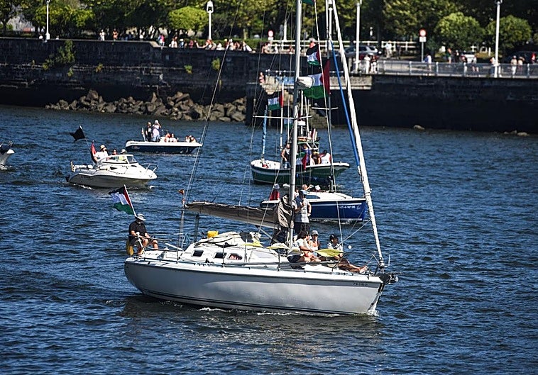 Marcha marítima a favor de Palestina.