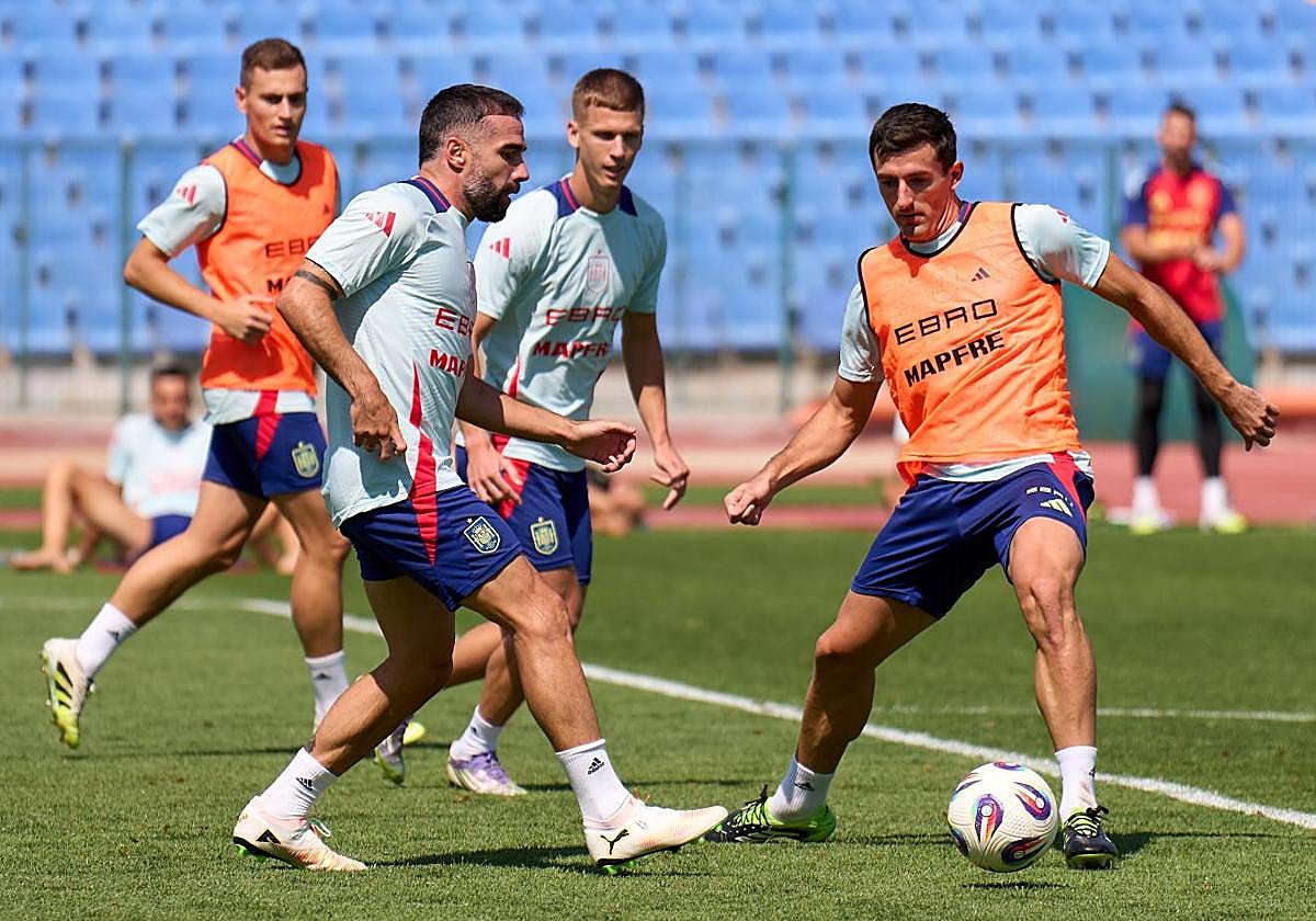 Vivián en un entrenamiento con la selección esta semana.