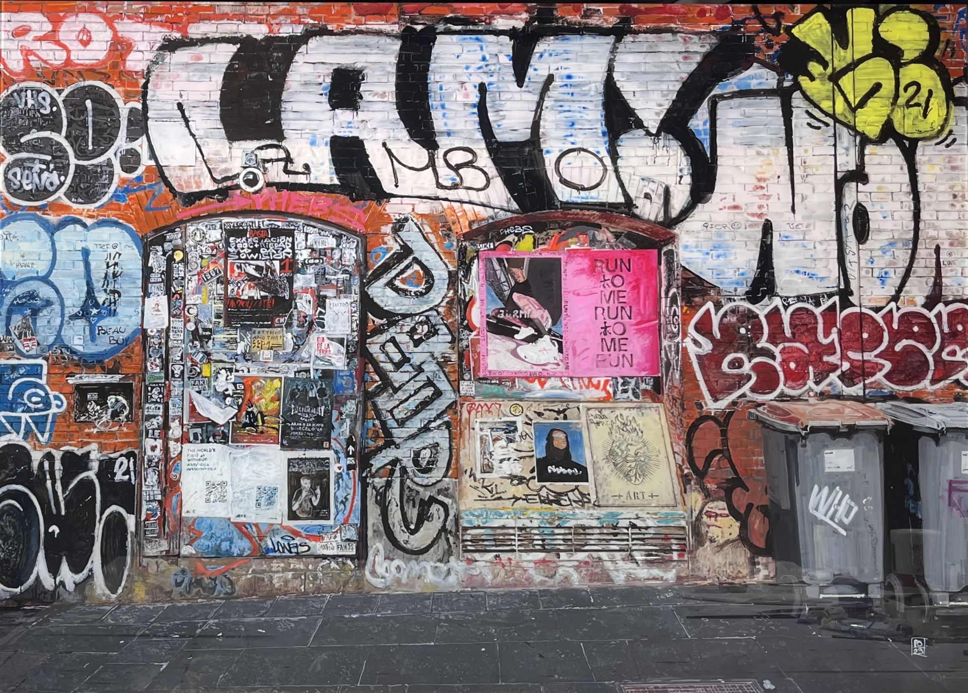 El cuadro 'Pared de Barcelona' (2023), pintado por Pablo Ochoa de Olza.
