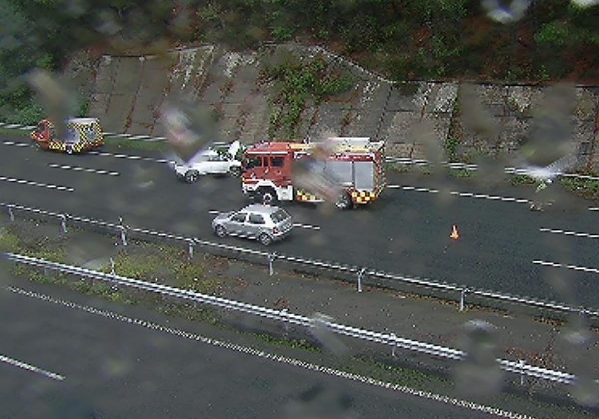 Imagen del accidente captada por las cámaras de tráfico.