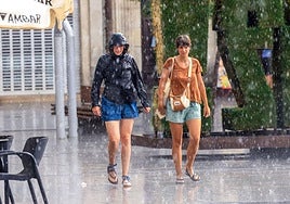 Un día lluvioso en Vitoria.