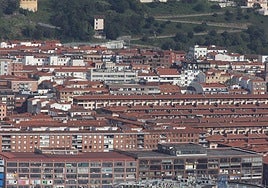 Vista de Bilbao desde el monte Kobetas.