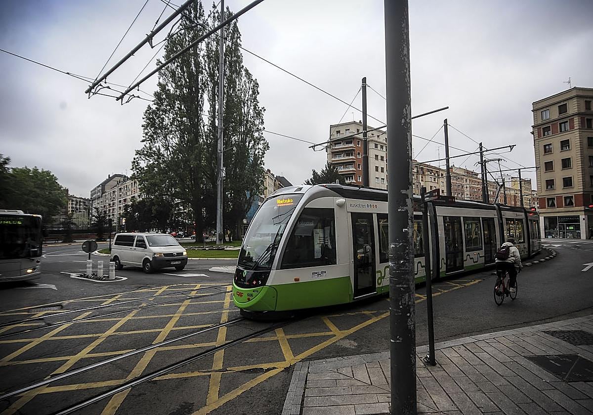 El tranvía a su paso por Lovaina.