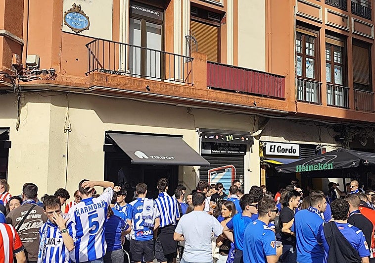 Los colores albiazules han lucido este sábado en Licenciado Poza.