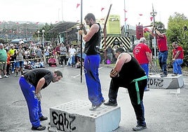 Los equipos de barrenadores de Gallarta y Ortuella.