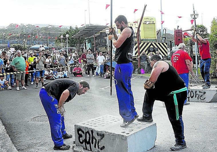 Los equipos de barrenadores de Gallarta y Ortuella.