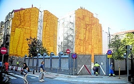 Solar en la calle Barraincua donde se iban a llevar a cabo las obras.