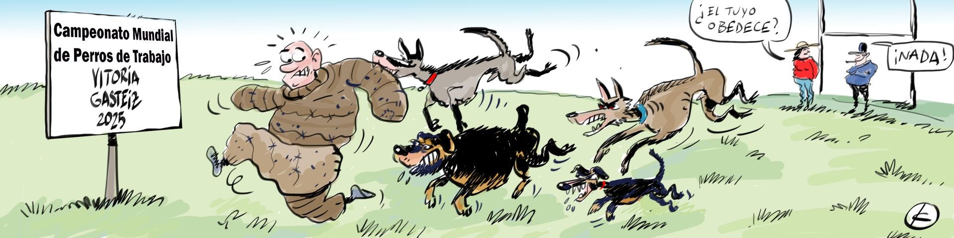 La viñeta de Cerrajería sobre el Campeonato Mundial de Perros de Trabajo