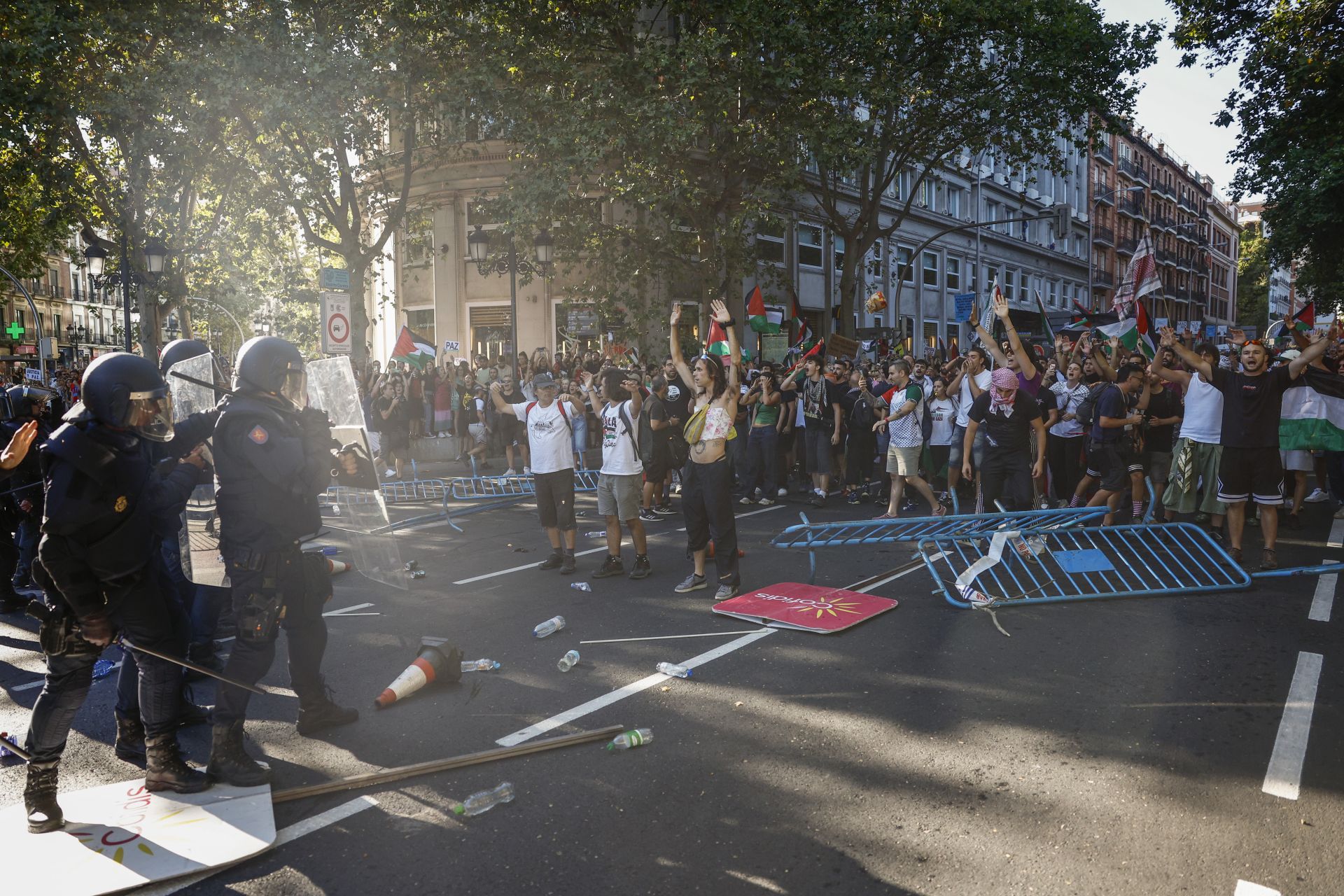 Los disturbios que han obligado a suspender la última etapa de La Vuelta