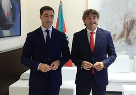 Imanol Pradales y Eneko Andueza se reunieron el pasado lunes en Lehendakaritza.