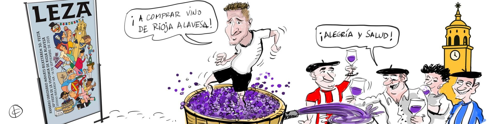 La viñeta de Cerrajería sobre la Fiesta de la Vendimia