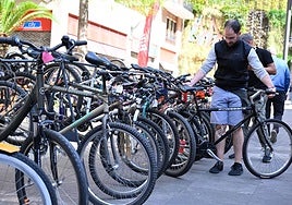 Bicicletas durante una edición de los 'domingos de la bicicleta'