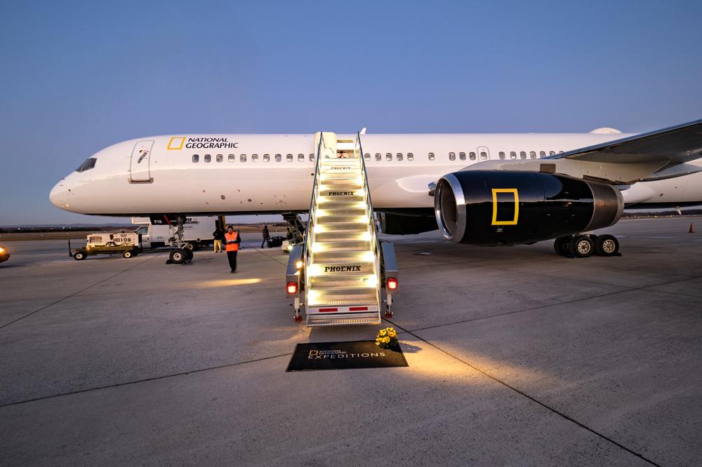 El avión en una escala anterior en Phoenix.