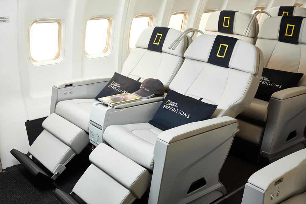 Imagen del interior del avión.