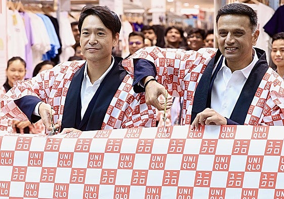 Lanzamiento de la tienda de ropa Uniqlo en Bangalore.