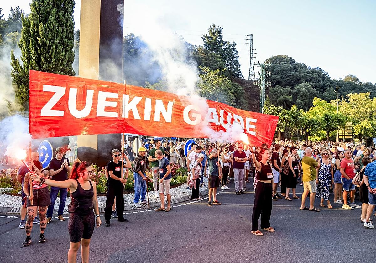 Imagen de la manifestación de este jueves.