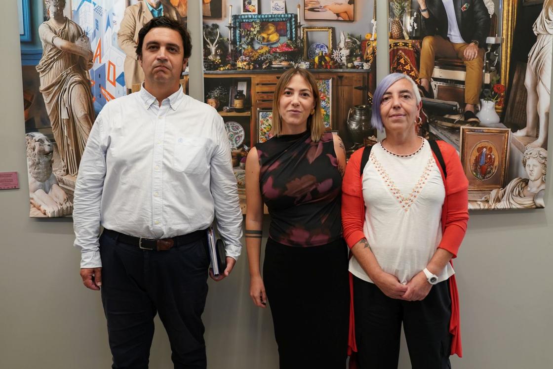 Esteban Goti, Garazi Perea y Nerea Undabarrena.